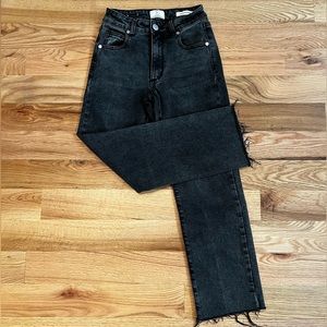 Cotton On Black Denim Straight Jeans, size 2